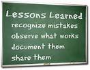 lessons learned